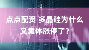 点点配资 多晶硅为什么又集体涨停了？